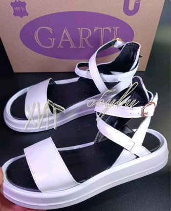 Босоніжки Garti 2394 біла шкіра