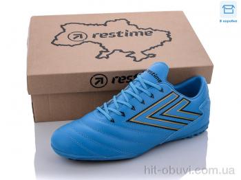 Футбольне взуття Restime, DMB22613-1 skyblue-gold-black