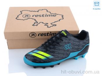 Футбольная обувь Restime DMB23667-2 black-cyan