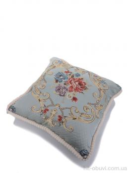 Домашній текстиль Obuvok, 07879 подушка гобелен блакитний із золотом (50x50)