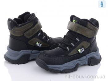 Ботинки Цветик HB398 black-armi-green