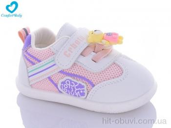 Кроссовки Comfort-baby 6617-1 (11.5-13.5 см) біло-рожевий