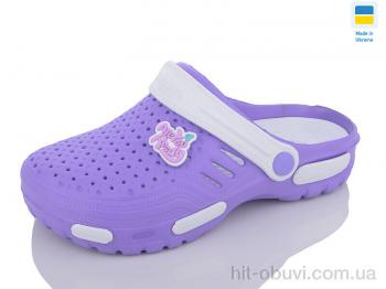 Крокси Крок DS48 фіолет-білий