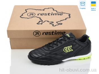 Футбольная обувь Restime DW024133-1 black-lime