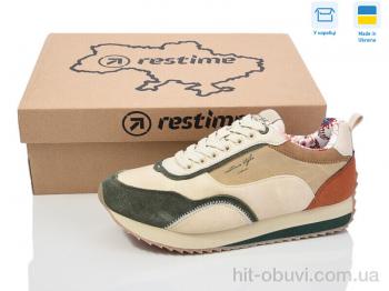 Кроссовки Restime JW024373 beige-khaki