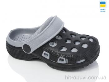 Крокси Lot Shoes H-7 чорно-сірий