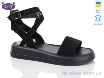 Босоножки Garti 0145 чорний замш