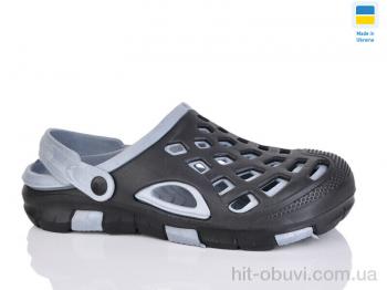 Кроксы Inblue 308 чорно-сірий