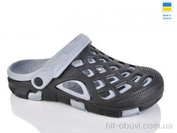 Кроксы Lot Shoes N308 чорно-сірий