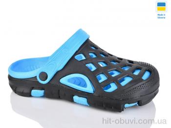 Кроксы Lot Shoes N308 чорно-бірюзовий