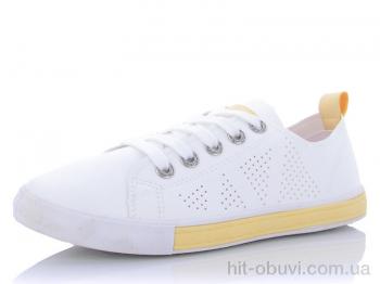 Кроссовки YUEMINGZHU HB53 white-yellow