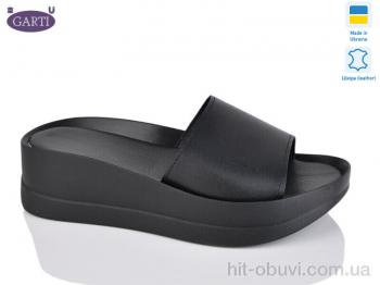 Шльопанці Garti 0133 чорна шкіра