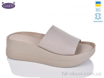 Шлепки Garti 0133 беж шкіра