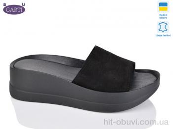 Шльопанці Garti 0133 чорний замш
