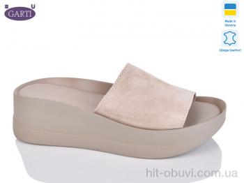 Шлепки Garti 0133 беж замш