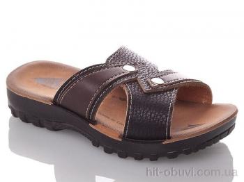 Шльопанці DeMur B709-black-brown