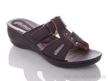 Шлепки DeMur W314-black