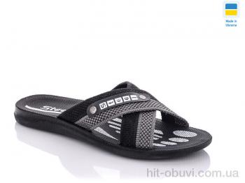 Шлепки DeMur TRK STL-1 black-grey