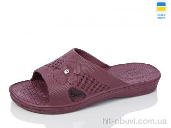 Шльопанці Lot Shoes Камінчик новий бордовий