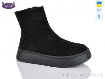 Черевики Garti 445 чорний замш