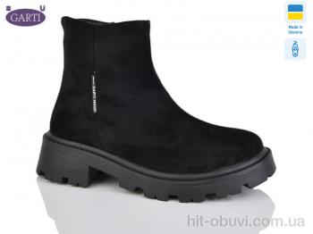 Черевики Garti 346 чорний замш
