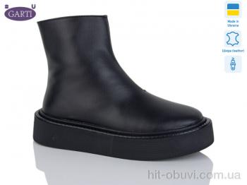 Ботинки Garti 6727 чорна шкіра