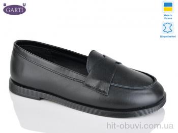 Туфлі Garti 414 чорна шкіра