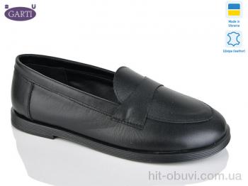 Туфлі Garti 408 чорна шкіра