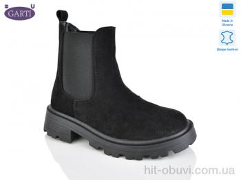 Черевики Garti, 352 чорний замш байка