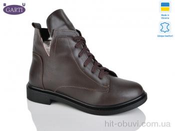 Черевики Garti 209 корич шкіра хутро