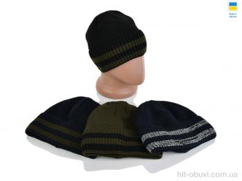 Шапка STARK Шапка з відворотом смужка на флісі mix (44р)