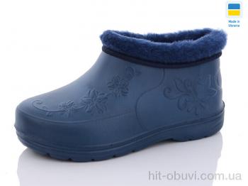 Галоши SANLIN 2 Квітка хутро т.синій