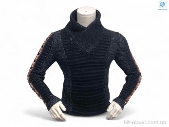 Светр TurkishBrend B01 блискавка чорний