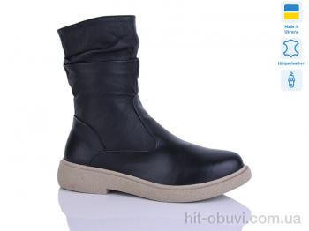 Черевики Sali 19 чорний к беж-п.зима