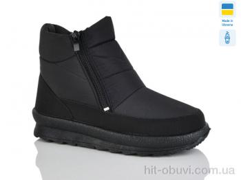 Ботинки Selena 114 чорний однотон.