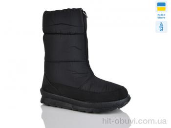 Дутики Selena 110 чорний однотон.