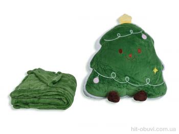 Пледы Obuvok 79-11 (12128) ялинка іграшка (40х40)-плед 120x160 green