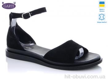 Босоножки Garti 82 чёрный замш