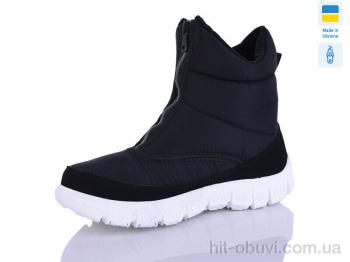 Ботинки DeMur 1323 чорний біла підошва