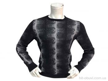 Светр TurkishBrend 211497 чорний з білий