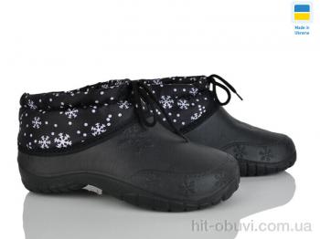 Галоші Selena 810 калоші сніжинка чорний