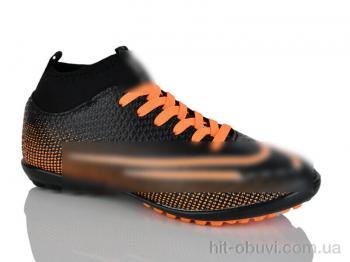 Футбольная обувь Presto 043-2 чорно-помаранч.