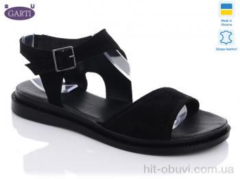Босоніжки Garti, 138 черный замш