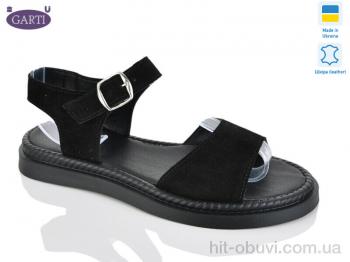 Босоніжки Garti 2514 чорний замш