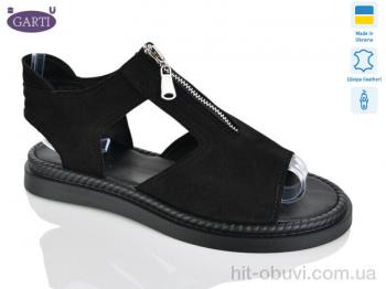 Босоніжки Garti 2527 чорний замш