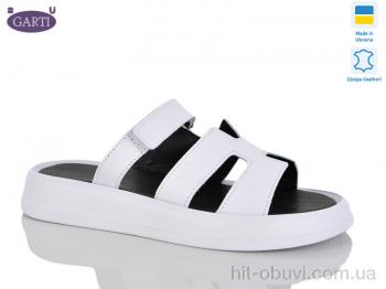 Шльопанці Garti 6191 біла шкіра