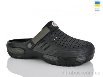 Кроксы DeMur CM118 чорний-хакі