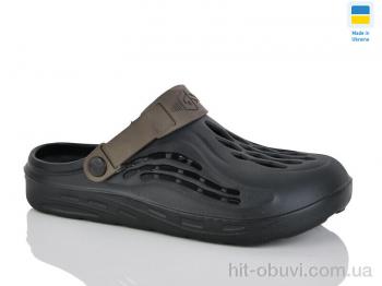 Кроксы DeMur CM129 чорний-хакі