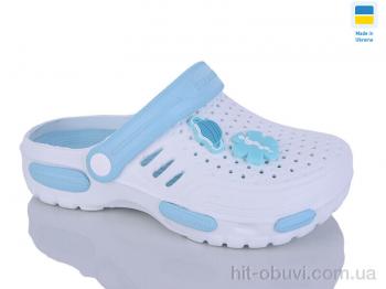 Крокси Крок DS48 біло-бірюзов.