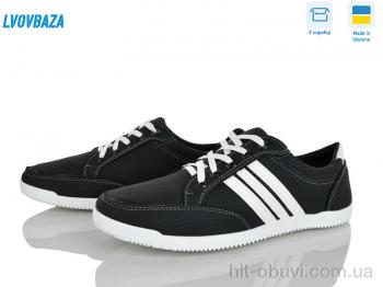 Кроссовки Lvovbaza B&R Л01 чорно-білий